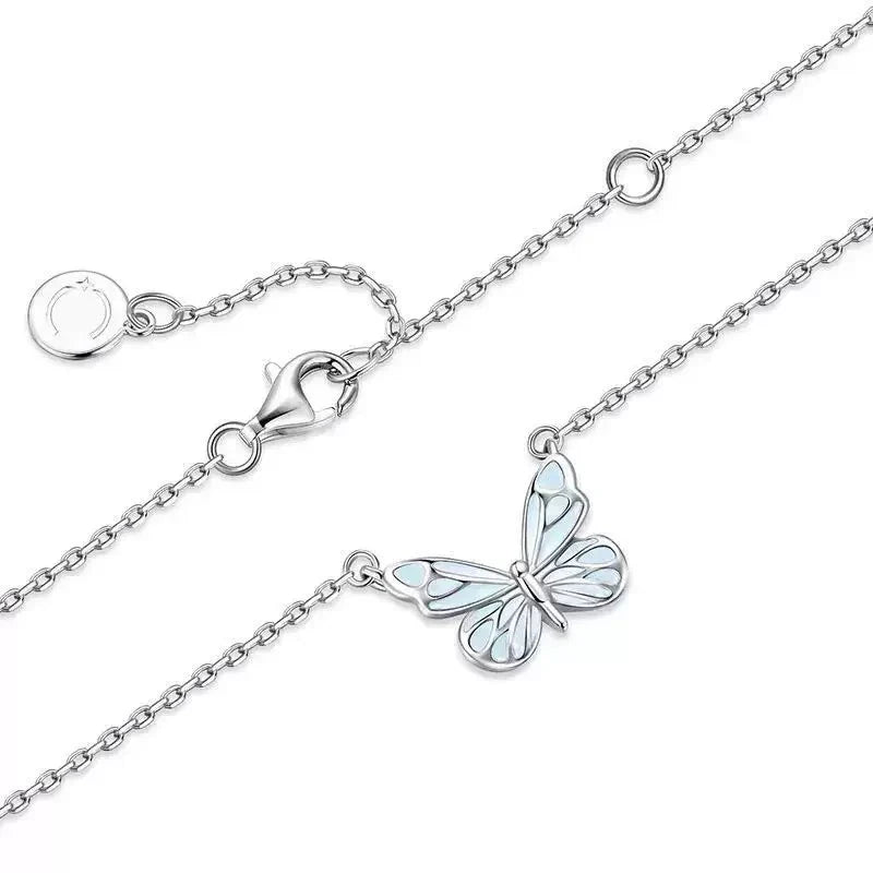 Collier Papillon Bleu Rêve Lumineux