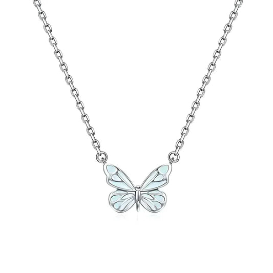 Collier Papillon Bleu Rêve Lumineux